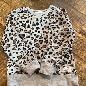 Cheetah print grey sweatshirt
